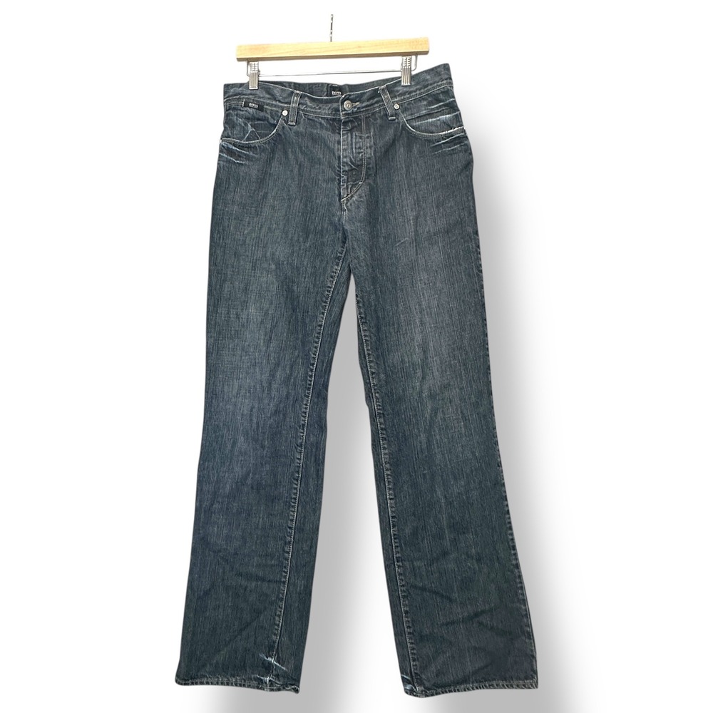 BOSS Hugo Boss Washington Straight Leg W36 L34 Men's Denim Jeans‎ Dark Wash